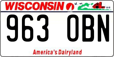 WI license plate 963OBN