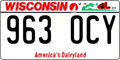 WI license plate 963OCY