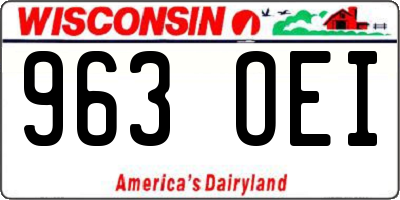 WI license plate 963OEI