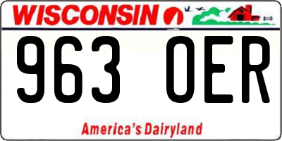 WI license plate 963OER
