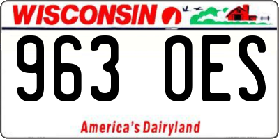 WI license plate 963OES