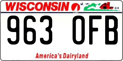 WI license plate 963OFB