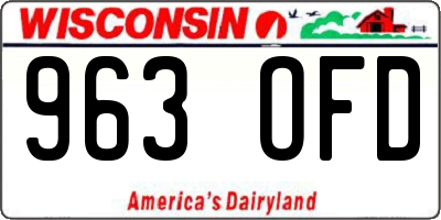 WI license plate 963OFD