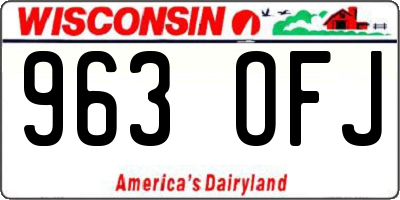 WI license plate 963OFJ