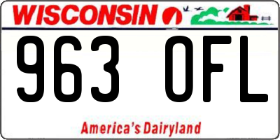 WI license plate 963OFL