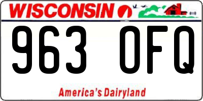 WI license plate 963OFQ
