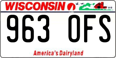WI license plate 963OFS