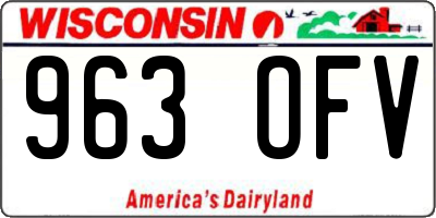 WI license plate 963OFV