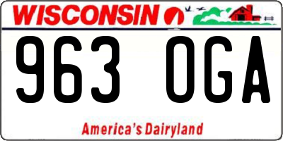 WI license plate 963OGA