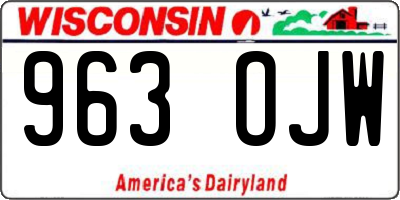 WI license plate 963OJW