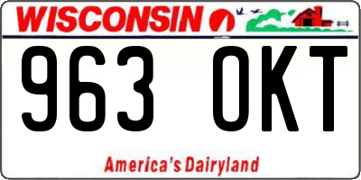 WI license plate 963OKT