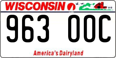 WI license plate 963OOC