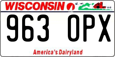 WI license plate 963OPX