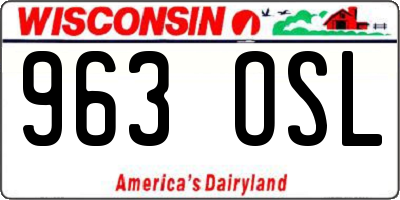 WI license plate 963OSL