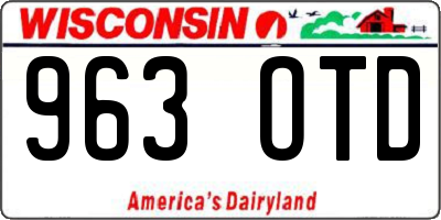 WI license plate 963OTD