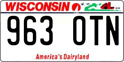 WI license plate 963OTN