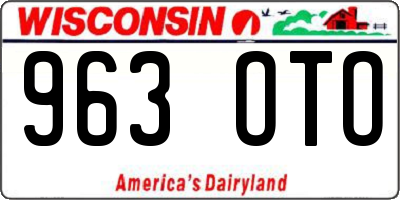 WI license plate 963OTO