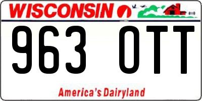 WI license plate 963OTT