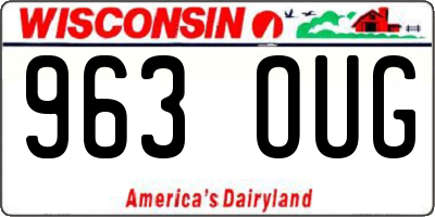 WI license plate 963OUG