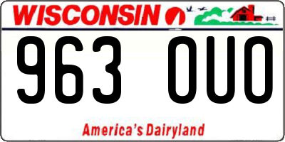 WI license plate 963OUO
