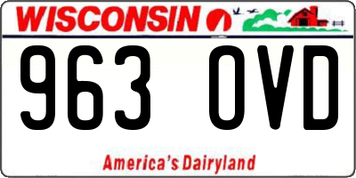 WI license plate 963OVD