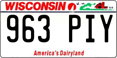 WI license plate 963PIY