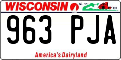 WI license plate 963PJA