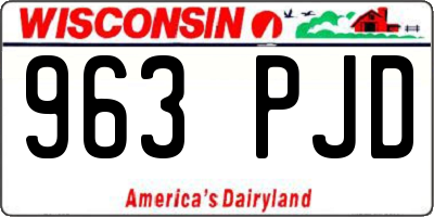 WI license plate 963PJD