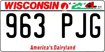 WI license plate 963PJG