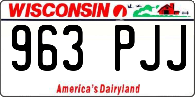 WI license plate 963PJJ