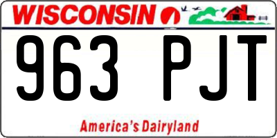 WI license plate 963PJT