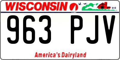 WI license plate 963PJV