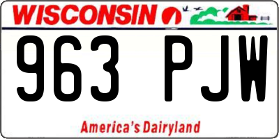 WI license plate 963PJW
