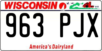 WI license plate 963PJX