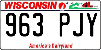 WI license plate 963PJY
