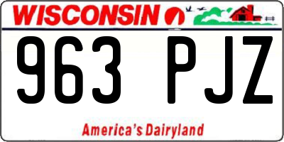 WI license plate 963PJZ