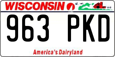 WI license plate 963PKD