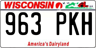 WI license plate 963PKH