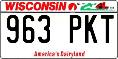 WI license plate 963PKT