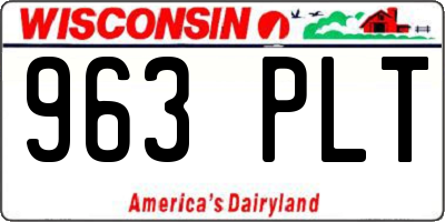 WI license plate 963PLT