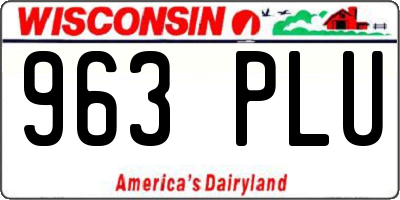 WI license plate 963PLU