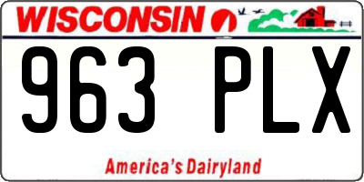 WI license plate 963PLX