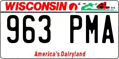 WI license plate 963PMA