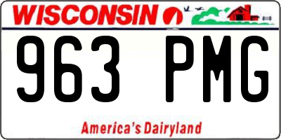 WI license plate 963PMG