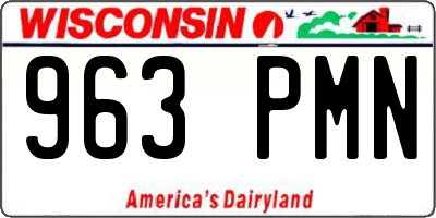 WI license plate 963PMN