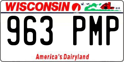 WI license plate 963PMP