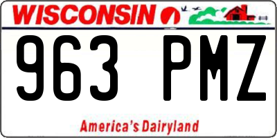 WI license plate 963PMZ