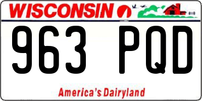 WI license plate 963PQD