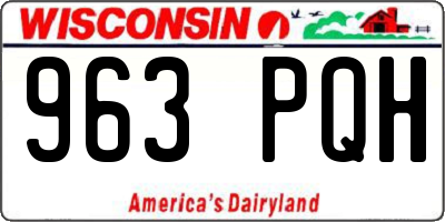WI license plate 963PQH