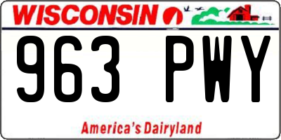 WI license plate 963PWY